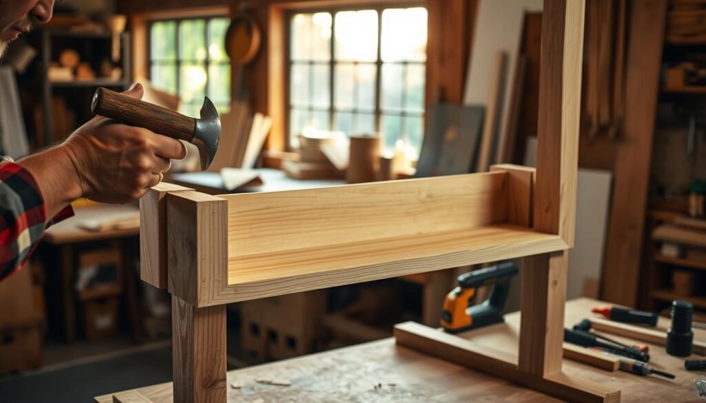 wood shelf building process