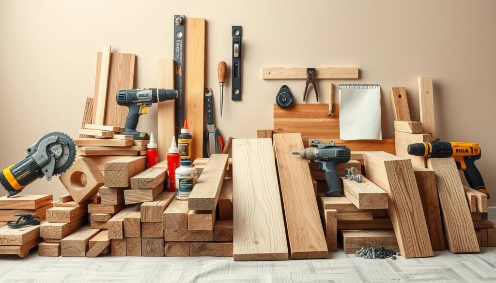 DIY bed frame materials and tools