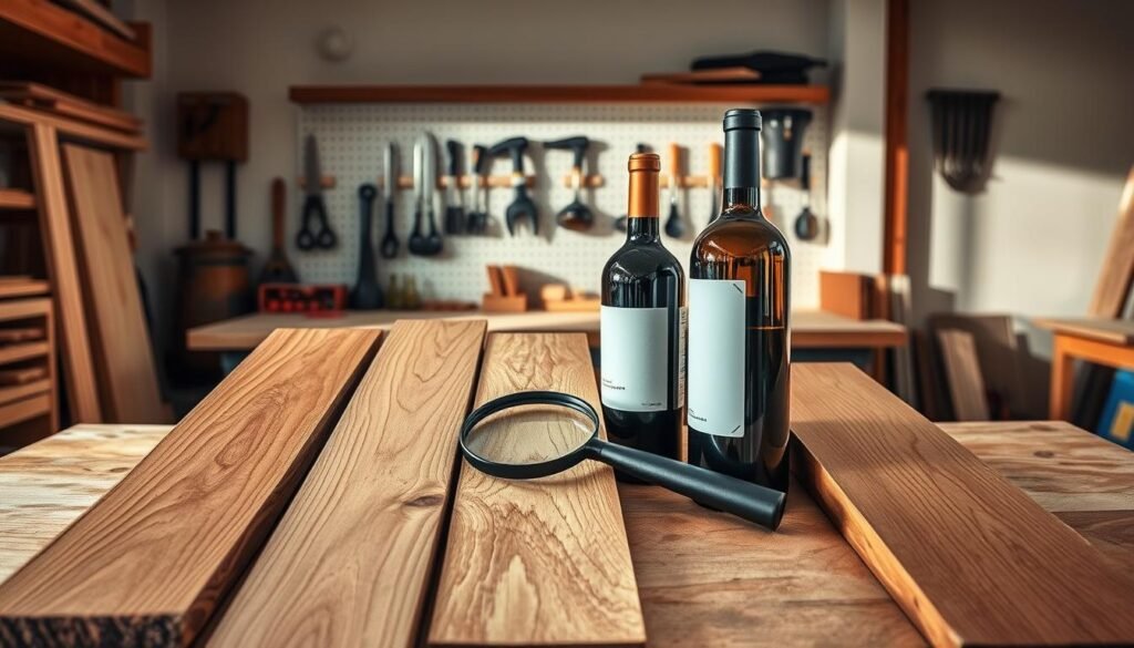 Selecting wood for wine rack