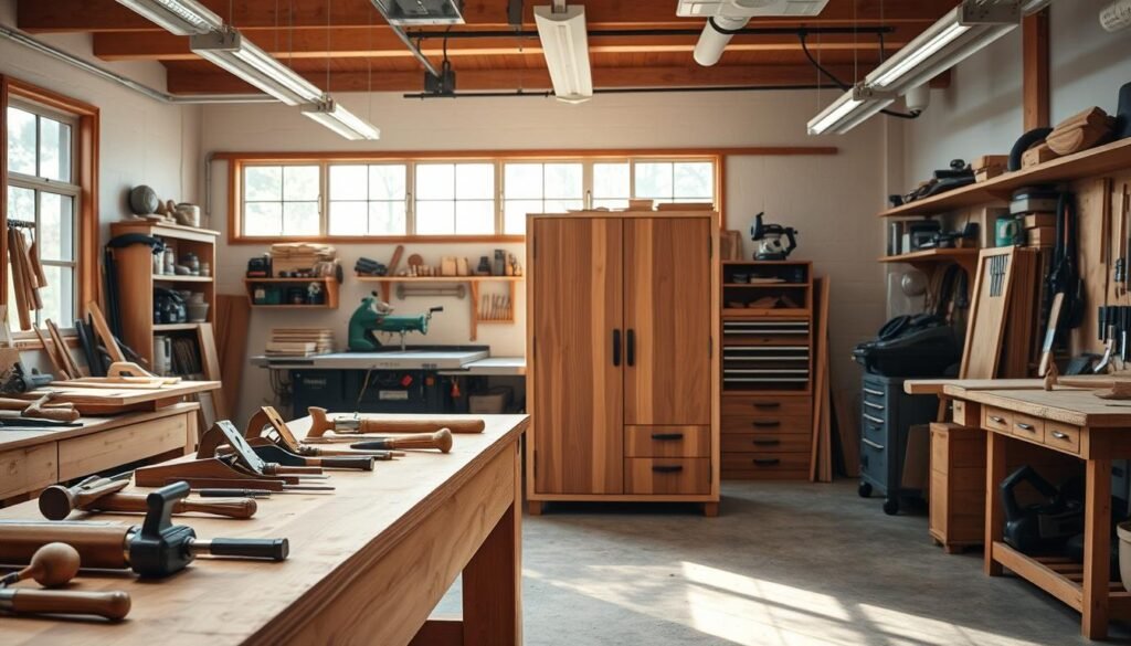 woodworking shop setup